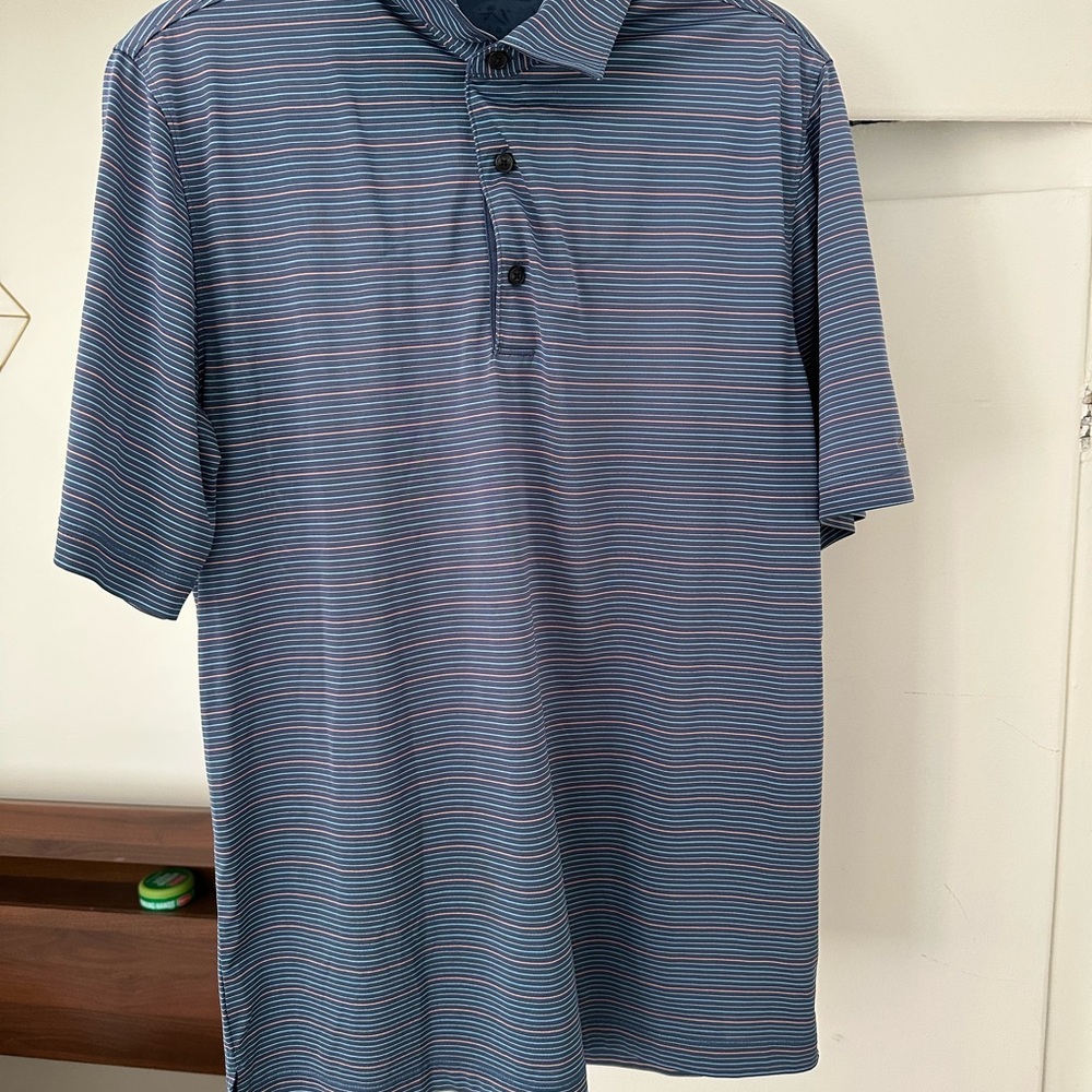 Greg Norman Striped Golf Polo Men’s Medium